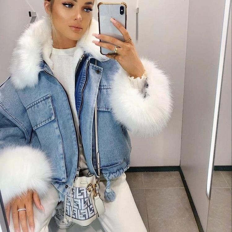 Luxury Oversized 𝓚𝔂𝓵𝓲𝓮 Denim Coat - Pretty Little Presents