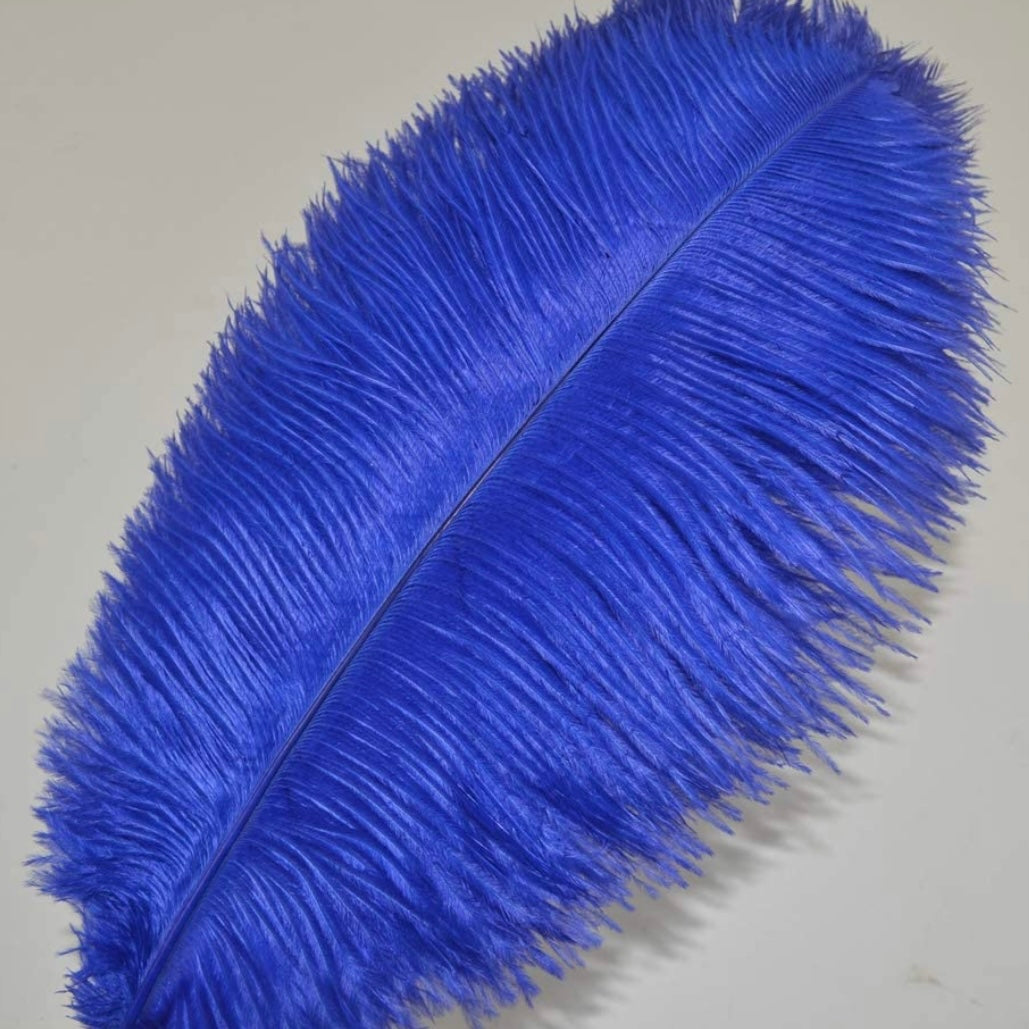 Royal Navy Blue Ostrich Feathers | Large Light Blue Feathers |