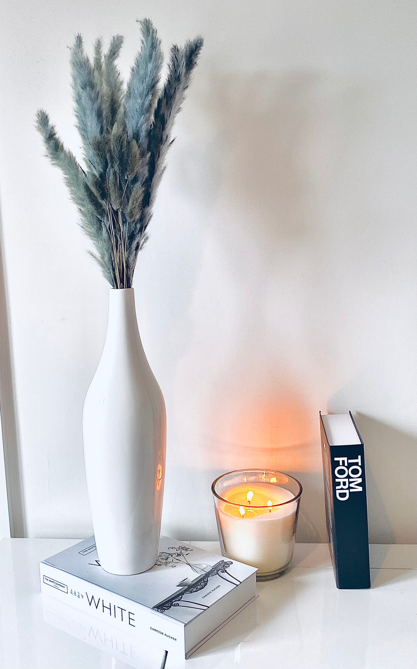 Luxury ‘𝓖𝓻𝓪𝓬𝓲𝓮’ Grey Fluffy Pampas Stems
