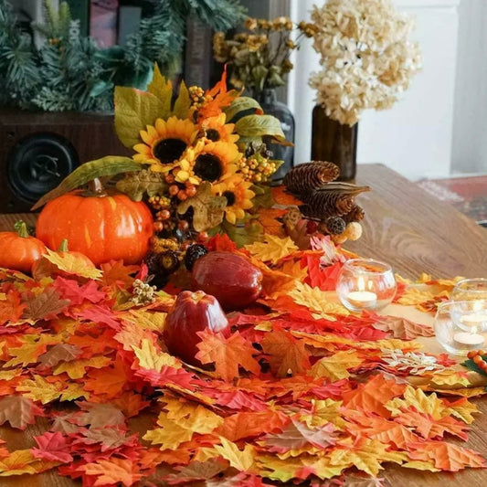 Fall Autumn Leaves Mixed Colours Decor