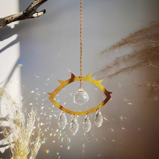 Beautiful Boho Evil Eye Sun Catcher