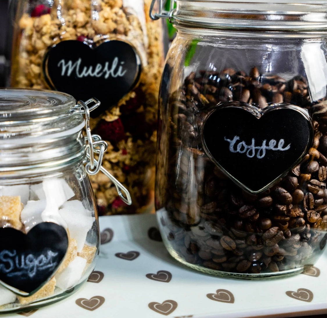 Love Heart Glass Storage Jar | Love Heart Sweets