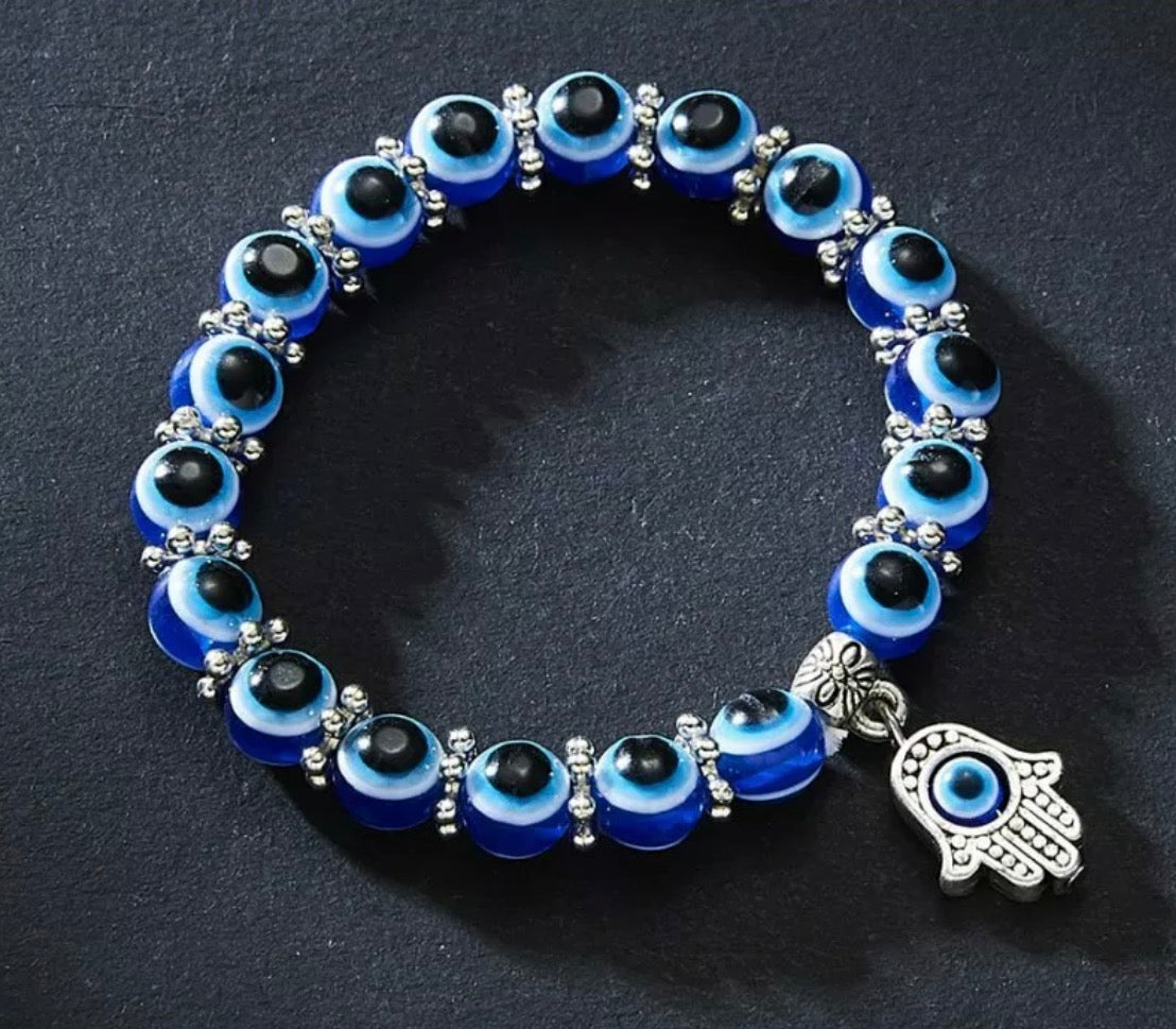Evil Eye & Hasma Fatima Hand Boxed Bracelet