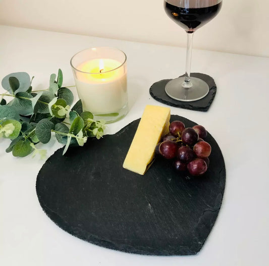 Slate Cheese Board | Heart Shaped Slate Table Placemats