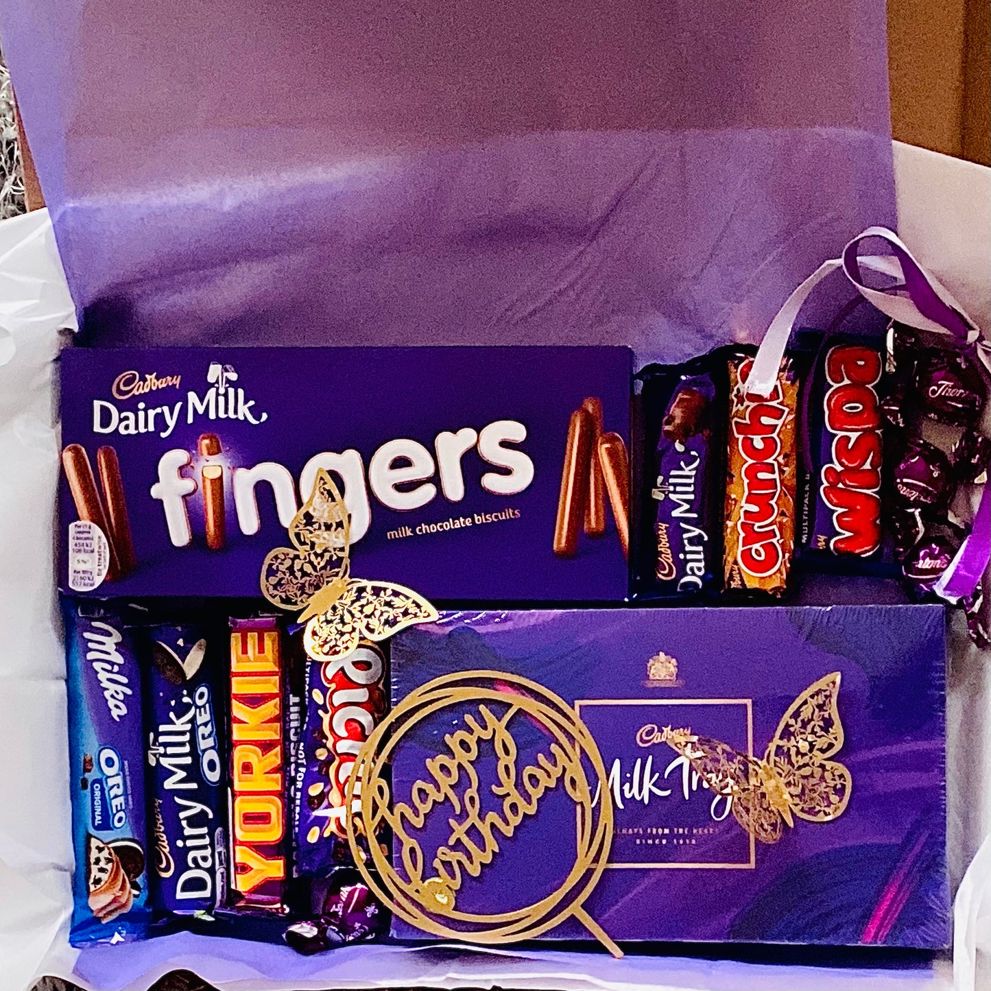 Chocolate Lovers ' 𝓟𝓾𝓻𝓹𝓵𝓮 𝓡𝓪𝓲𝓷' Letterbox Gift