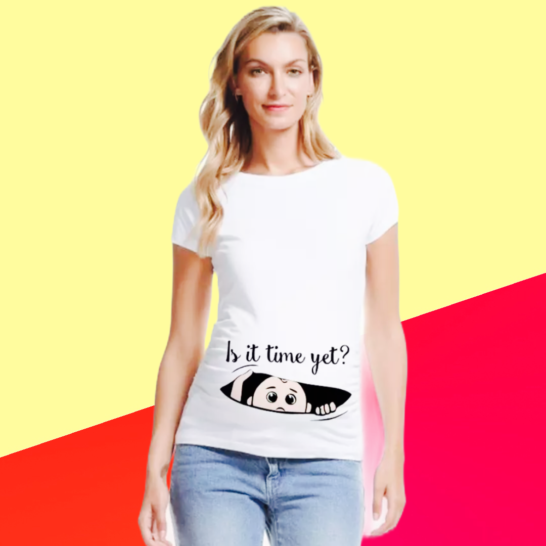 Is It Time Yet Maternity T-Shirt - Pretty Little Presents
