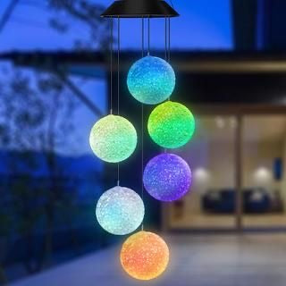 Particle Ball Wind Chimes | Solar Powered Lights | Outdoor Multicolour Lights