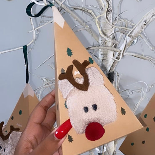 Beautiful Boxed Reindeer Christmas Gift Fluffy Socks