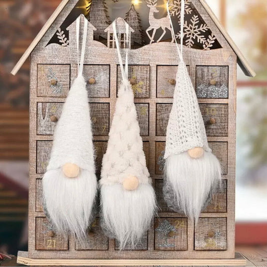 Set Of 3 Hanging Christmas Gonks