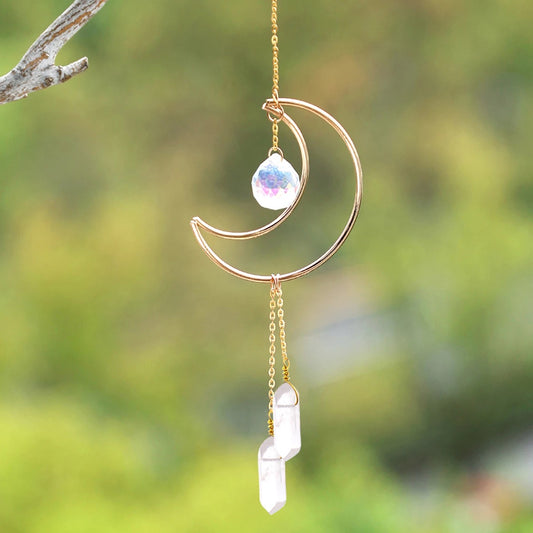 Mini Manifesting Moon Shaped Sun-catcher