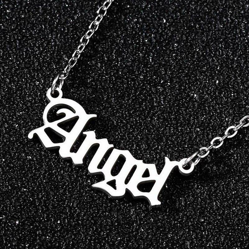 English Font 𝕬𝖓𝖌𝖊𝖑 Necklace - Pretty Little Presents
