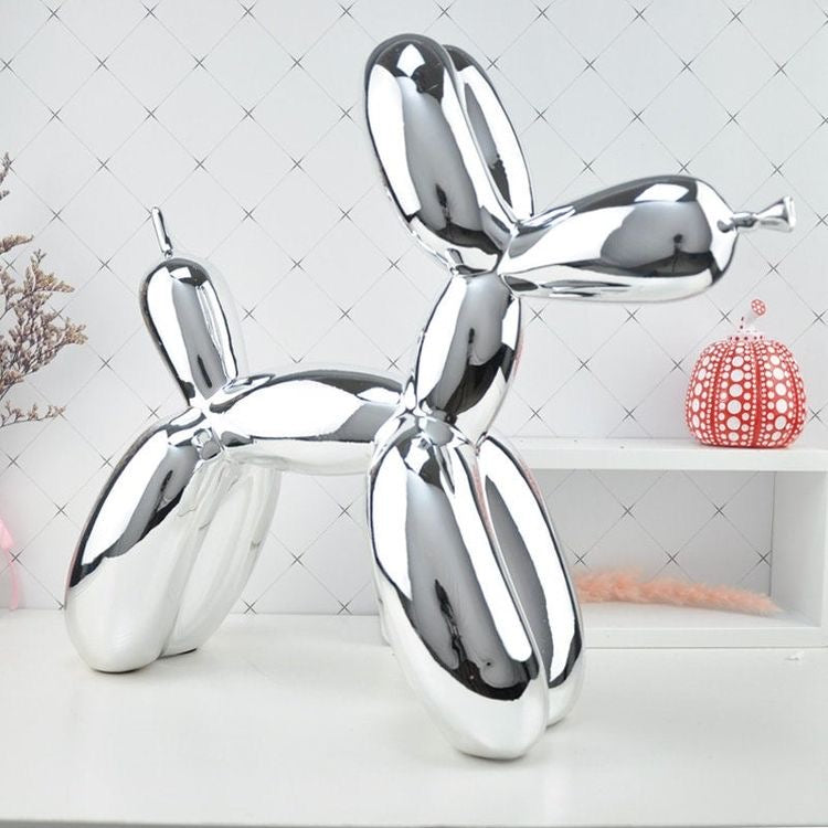 Luxury Metallic ' ROXY ' Resin Art Balloon Dogs