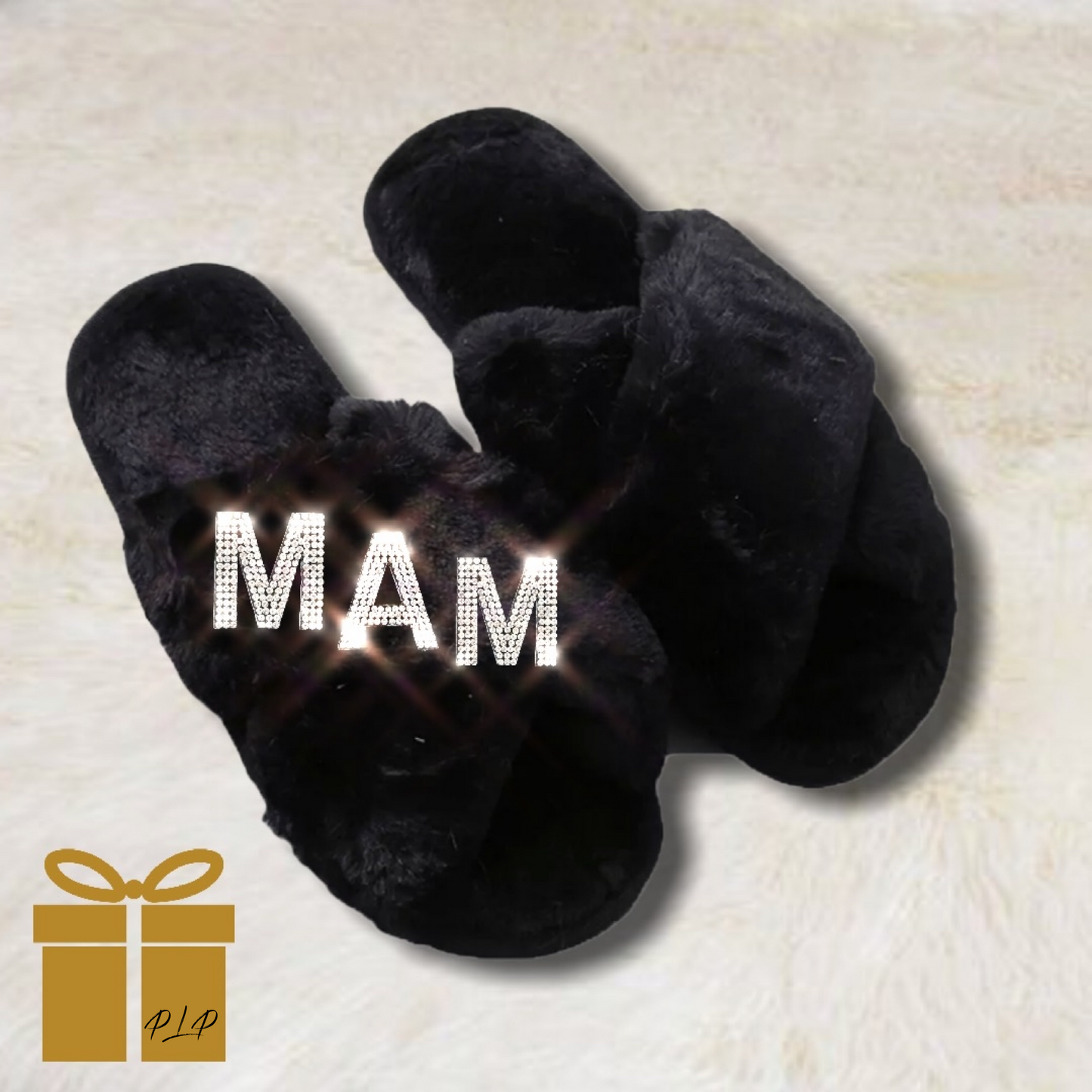 Customised Diamanté  Faux Fur ‘𝓢𝓹𝓮𝓬𝓲𝓪𝓵 𝓔𝓭𝓲𝓽𝓲𝓸𝓷‘ Slippers - Pretty Little Presents