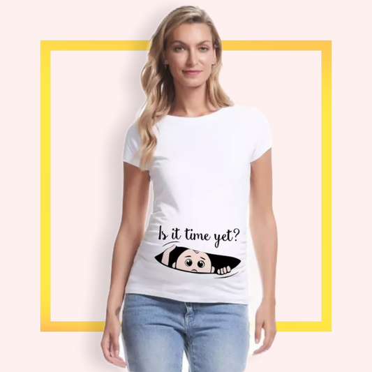 Is It Time Yet Maternity T-Shirt - Pretty Little Presents