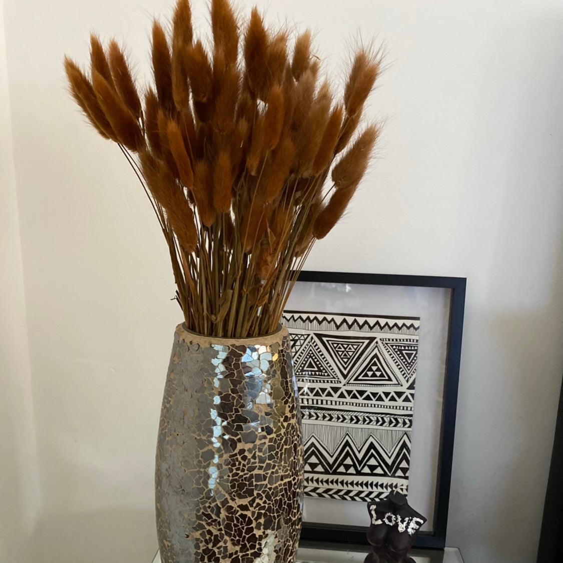 Cute ‘ COFFEE ’ Fluffy Pampas Bunny Tails