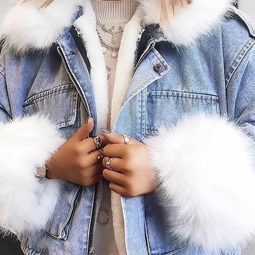 Luxury Oversized 𝓚𝔂𝓵𝓲𝓮 Denim Coat - Pretty Little Presents