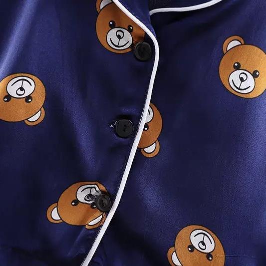 Children’s Silk 𝓣𝓮𝓻𝓻𝔂 Teddy PJ’s - Pretty Little Presents
