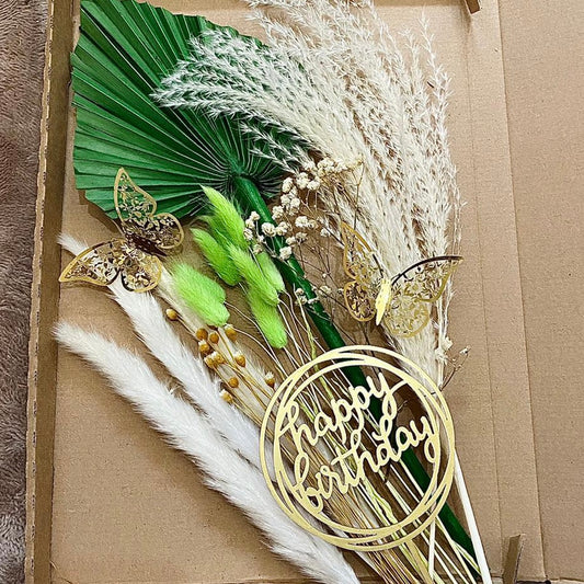 Letterbox Palm Spear & Pampas EVELYN Bouquet